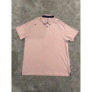 Rhone Delta Pique Polo Shirt Mens XL Pink Short Sleeve Tencel Blend Golf Top